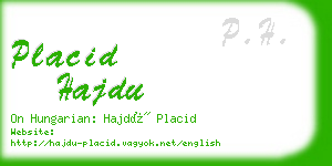 placid hajdu business card
